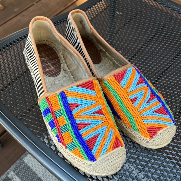 Sam Edelman Shoes - Sam Edelman Beaded Lida Espadrilles. Leather. Sz 10M
